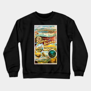 Vintage Travel Poster - Donegal Railway Crewneck Sweatshirt